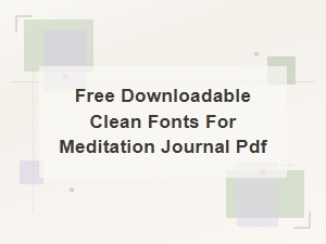 Free Downloadable Fonts for Meditation Journals